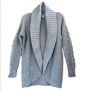 Mossimo Supply Company Gray Cardigan Open front  Oversized Cable Design Size S